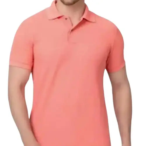 Dusk Pink Cotton Polo T-Shirt