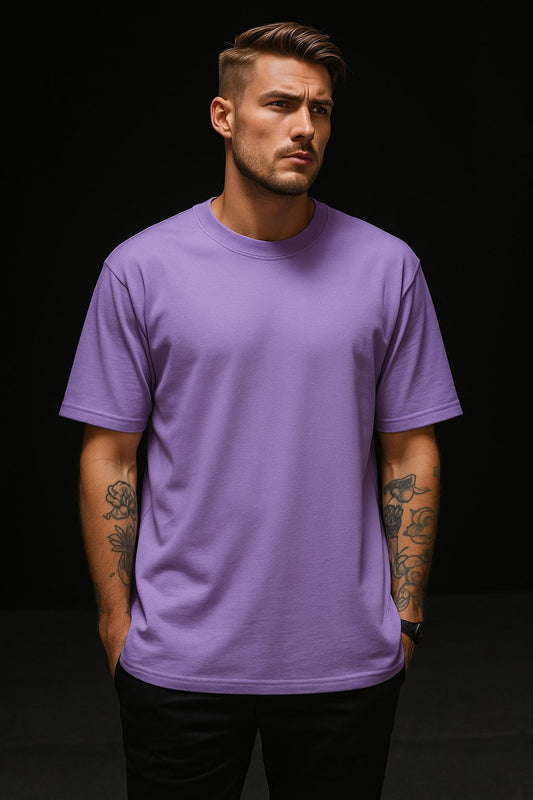 Oversized T-Shirt Solid Lavender