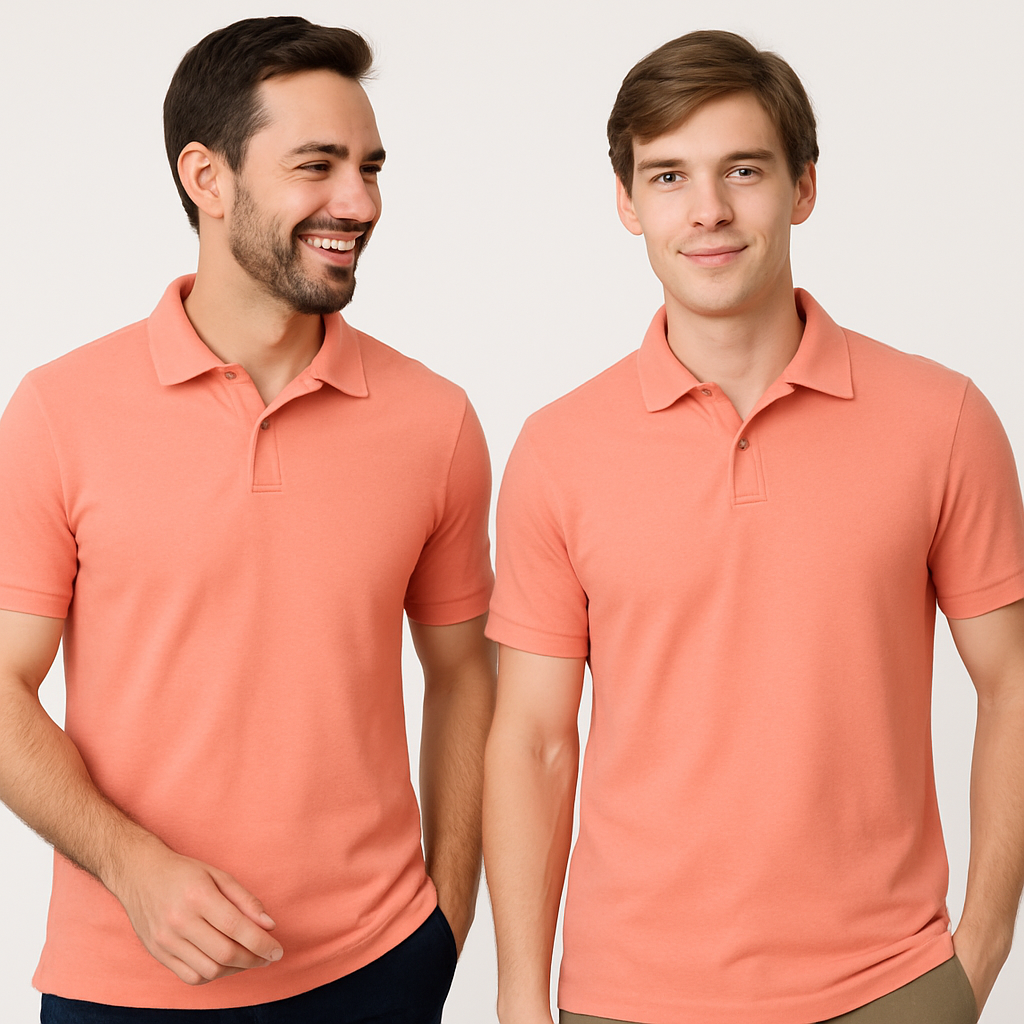 Dusk Pink Cotton Polo T-Shirt
