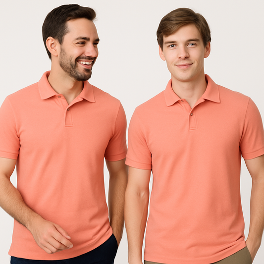 Dusk Pink Cotton Polo T-Shirt