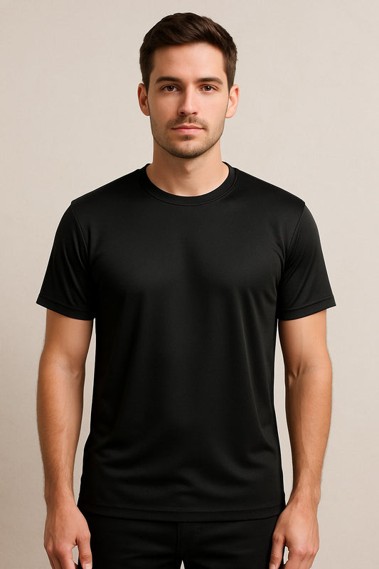 Man Polycotton T shirt Black