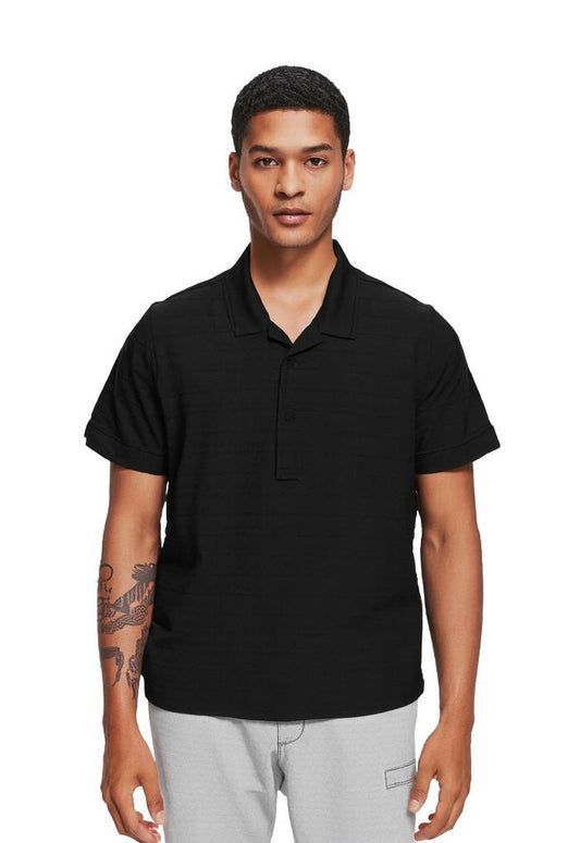 Cotton Blend Polo T shirt - Formal Black