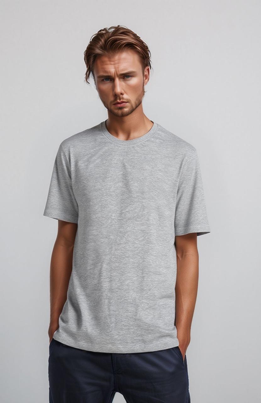 Solid Classic T-Shirt R Neck - Grey